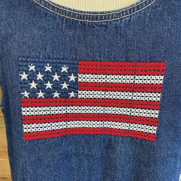 J.L. N.Y. Sport Denim Sleeveless Maxi Dress Size L EUC - Picture 3 of 9